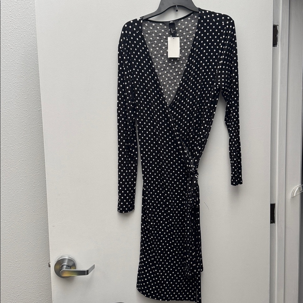 H&M Vintage Style Wrap Polla Dot Dress